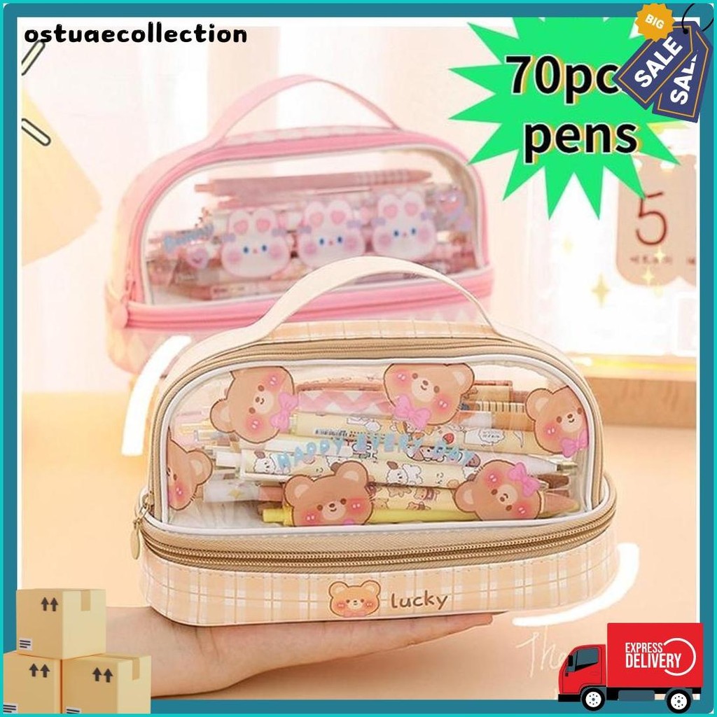 

Kartun Baru Kapasitas Pen Bag Storage Bag Untuk Mahasiswa Sma Junior Portable Cute Simple Stationery Box Diskon