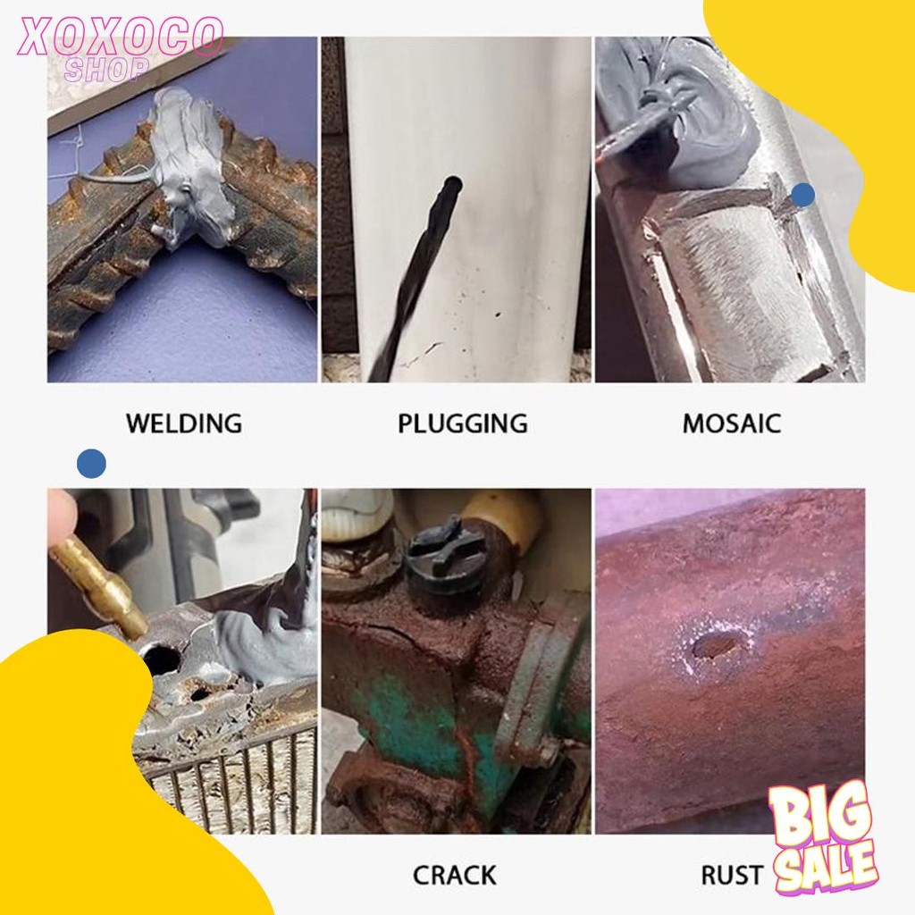 

100G Untuk Reparasi Mobil / Rumah (Lem Besi Kayu Kaca Plastik Karet Metal)Lem Perekat Super Pasta Perbaikan Metal Casting Glue Diskon Setengah Harga