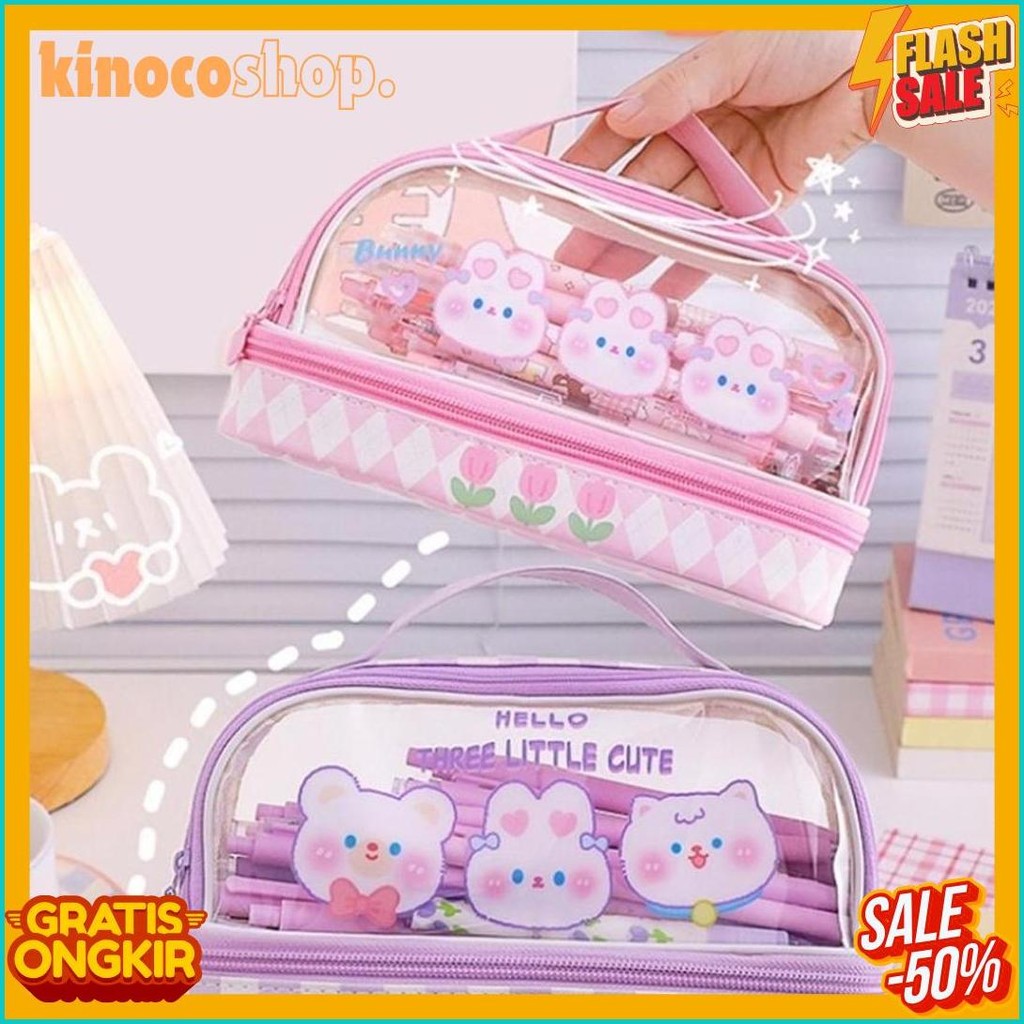 

Kartun Baru Kapasitas Pen Bag Storage Bag Untuk Mahasiswa Sma Junior Portable Cute Simple Stationery Box Terlaris! Produk Ini Banyak Dicari