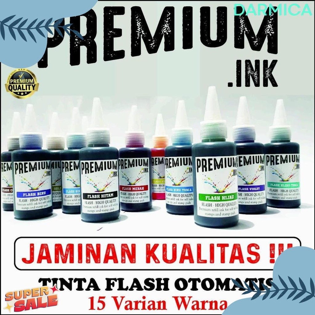 

Tinta Stempel Flash Otomatis 15 Varian Warna Kualitas Premium - Flash Ink Premium - Tinta Flash Refill Isi 100 Ml Flash Sale! Diskon Hingga 70%