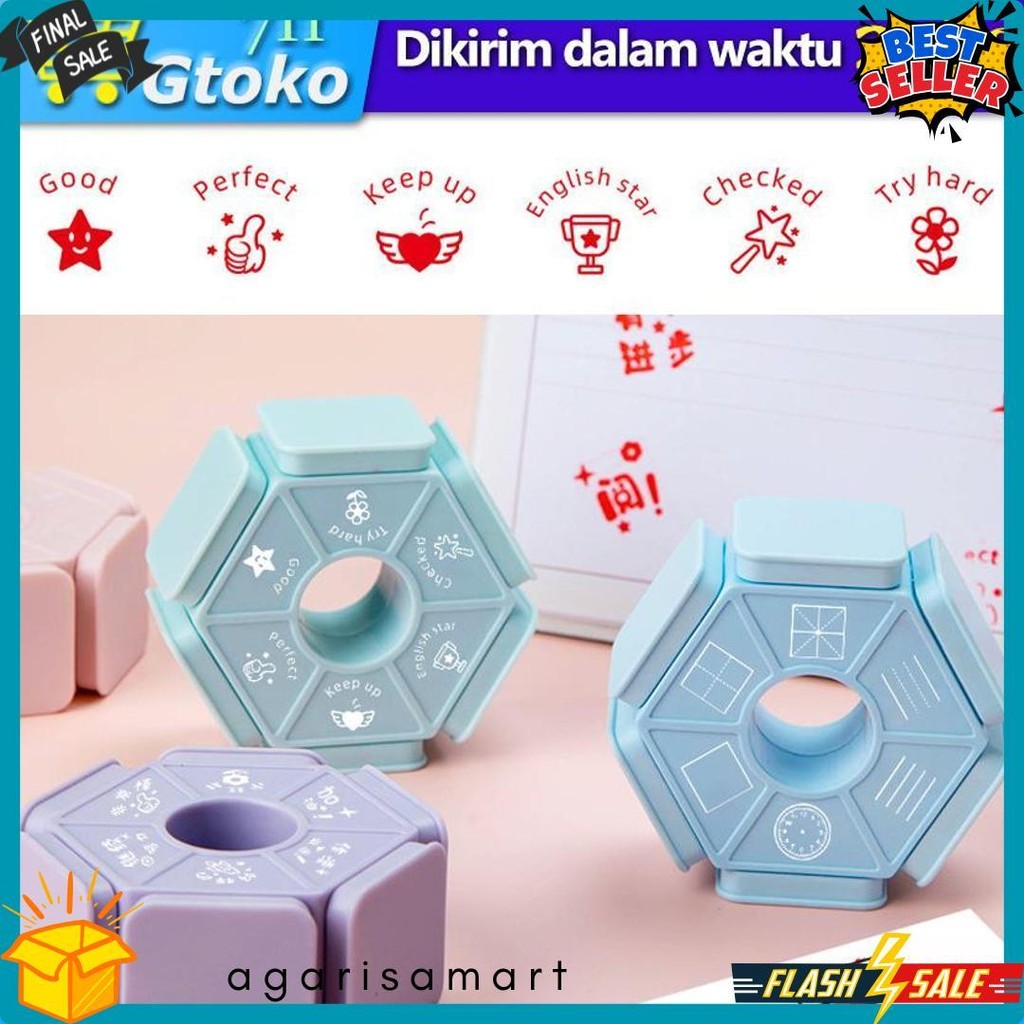 

Stempel Guru Penilaian Bahasa Inggris Teacher Stamp Rewards Sd Tk Anak 6 In 1 Diskon