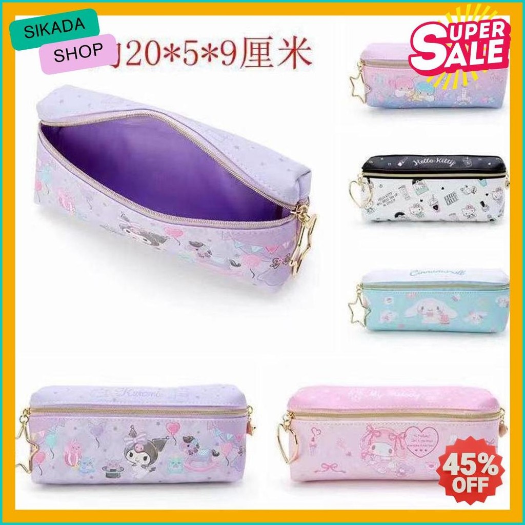 

Tempat Pensil Terbaru 2 Sisi / Kotak Pensil Sanrio Terbaru /Pencil Case Cinnamoroll Kueomi Melody 2 Sekat Diskon Setengah Harga