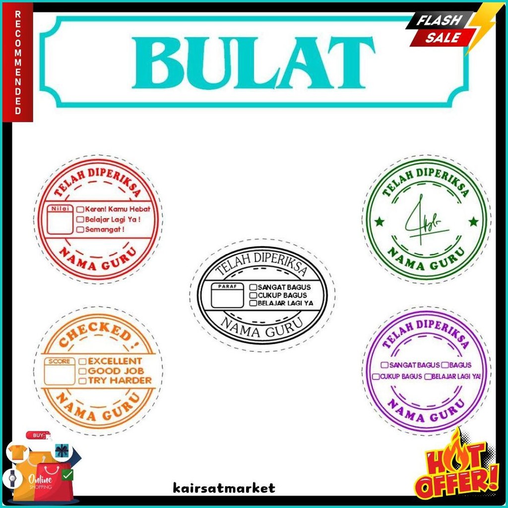 

Stempel Nilai Guru / Penilaian / Koreksi / Checked / Reward Siswa Murid Sekolah Terlengkap Dan Termurah