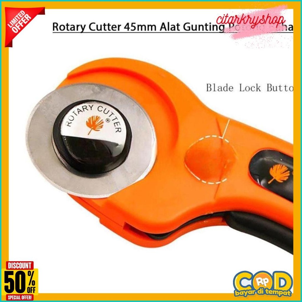 

Rotary Cutter 45Mm / Refill Cutter/ Alat Gunting Potong Bahan Kain Alat Potong Flash Sale! Diskon Hingga 70%