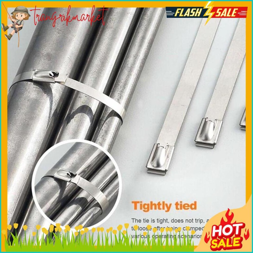 

50Pcs 15/20/30Cm Kabel Ties Stainless Steel Cable Ties Kabel Tis Steel 304 Terlengkap Dan Termurah
