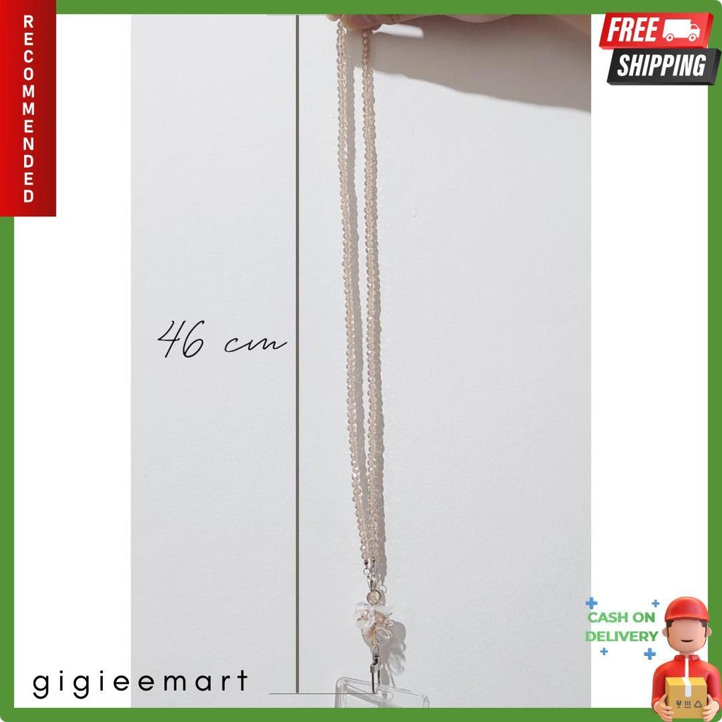 

[Lalaluna] Lanyard Crystal Beads Aesthetic | Gantungan Id Card Kantor - Bloom Flash Sale! Diskon Hingga 70%