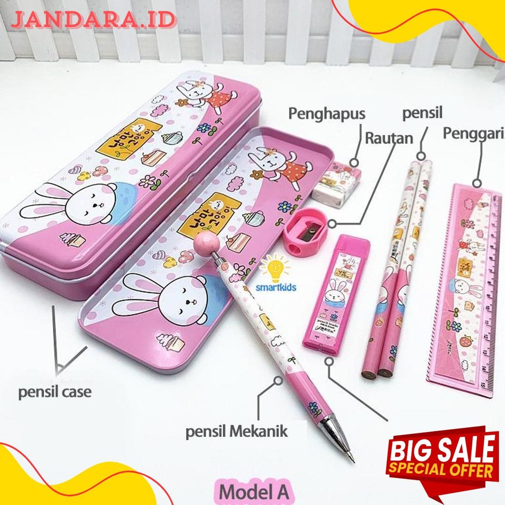 

Alat Tulis Set Paket Komplit 7 In 1 / Stationery Complete Lengkap / Kotak Pensil Anak / Souvenir Hadiah Kado / Sekolah Karakter Kartun Lucu Animal Hewan / Perlengkapan Tulis / Tempat Pensil Terlengkap Dan Termurah