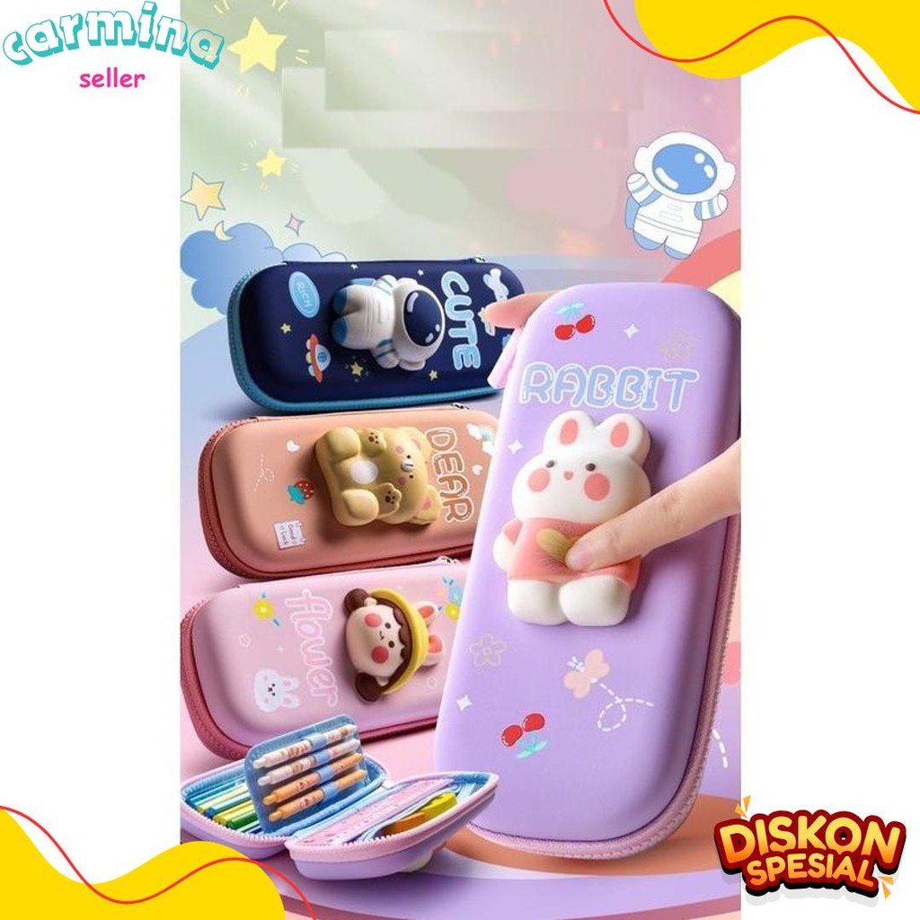 

Kotak Pensil 3D Squishy Tempat Pensil Hardcase Waterproof Pencil Case Anak Lucu 2 Tingkat 2 Lapis Flash Sale! Diskon Hingga 70%