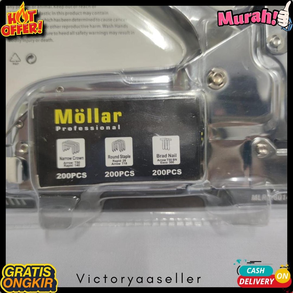 

Gun Tacker Alat Staples Dan Paku Tembak 3In1 / Staple Gun Mollar 4-14Mm / Stapler Tembak Manual Flash Sale! Diskon Hingga 70%