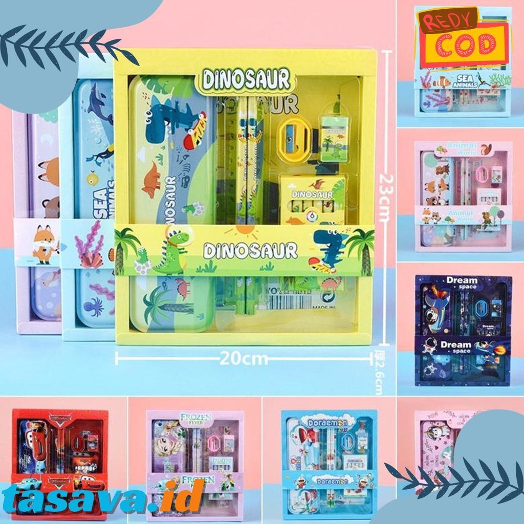 

Alat Tulis Set Paket Komplit 7 In 1 / Stationery Complete Lengkap / Kotak Pensil Anak / Souvenir Hadiah Kado / Sekolah Karakter Kartun Lucu Animal Hewan / Perlengkapan Tulis / Tempat Pensil Flash Sale! Diskon Hingga 70%