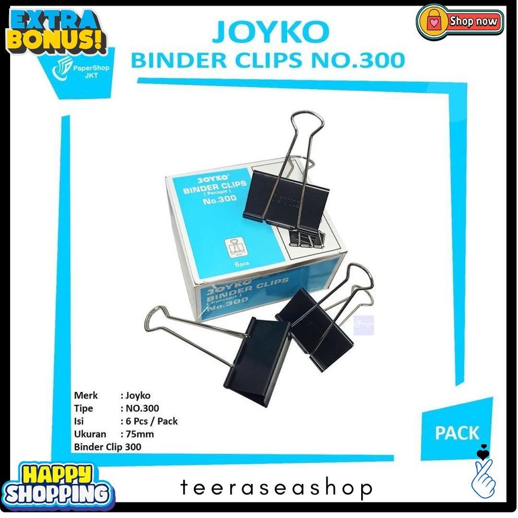 

Joyko - Binder Clip No.300 - Penjepit Kertas - Pack Flash Sale! Diskon Hingga 70%