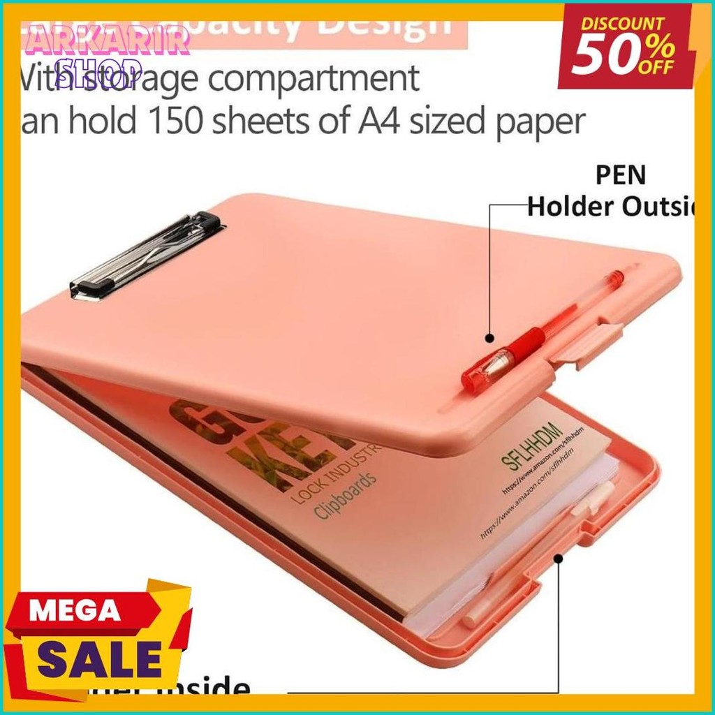 

Clipboard + Storage Alas Papan Ujian / Papan Jalan 2In1 / Clipboard 2 In 1 / Clip Board A4 Flash Sale! Diskon Hingga 70%
