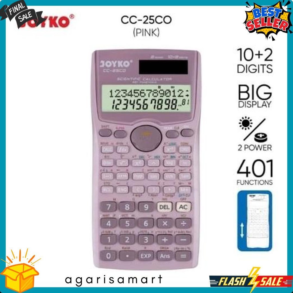 

Joyko Cc-25Co ~ Kalkulator Sekolah Scientific Calculator Color Cc25Co Kuliah Flash Sale! Diskon Hingga 70%