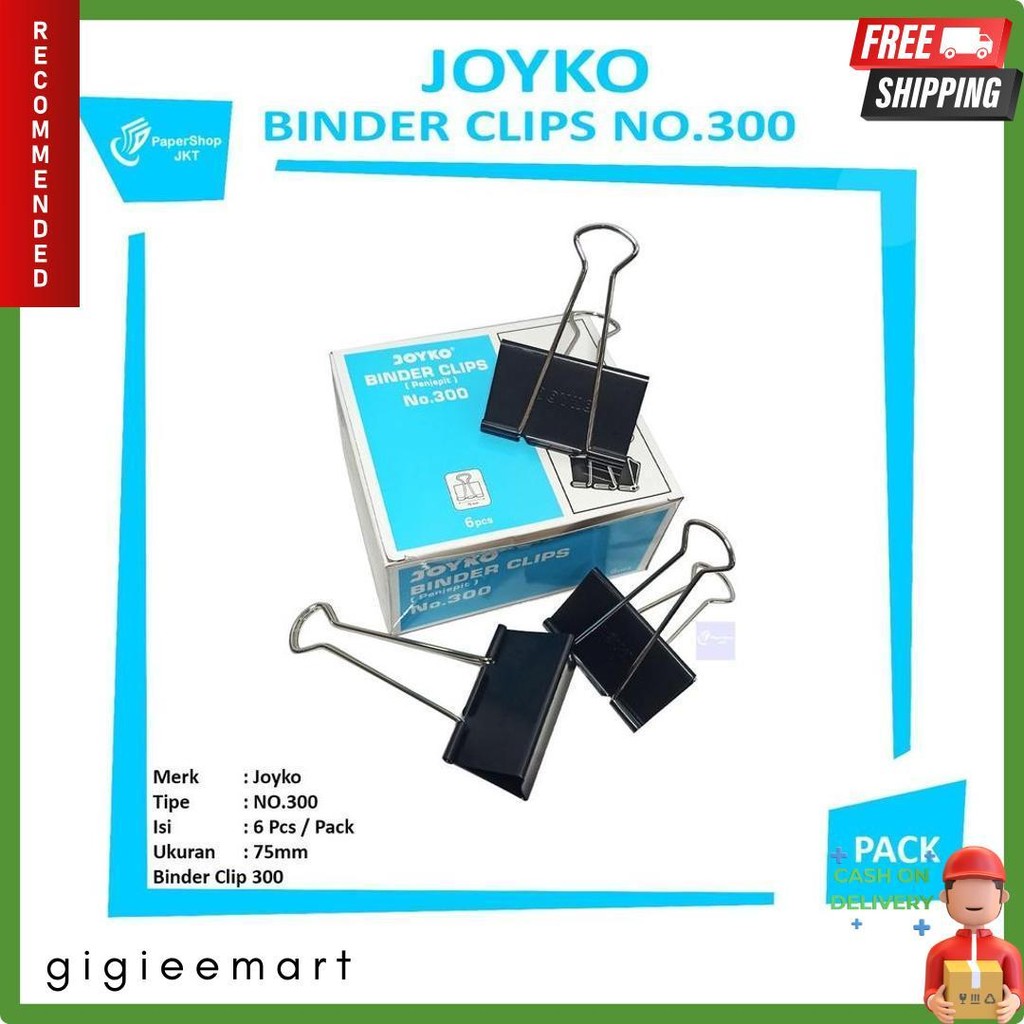 

Joyko - Binder Clip No.300 - Penjepit Kertas - Pack Terlengkap Dan Termurah