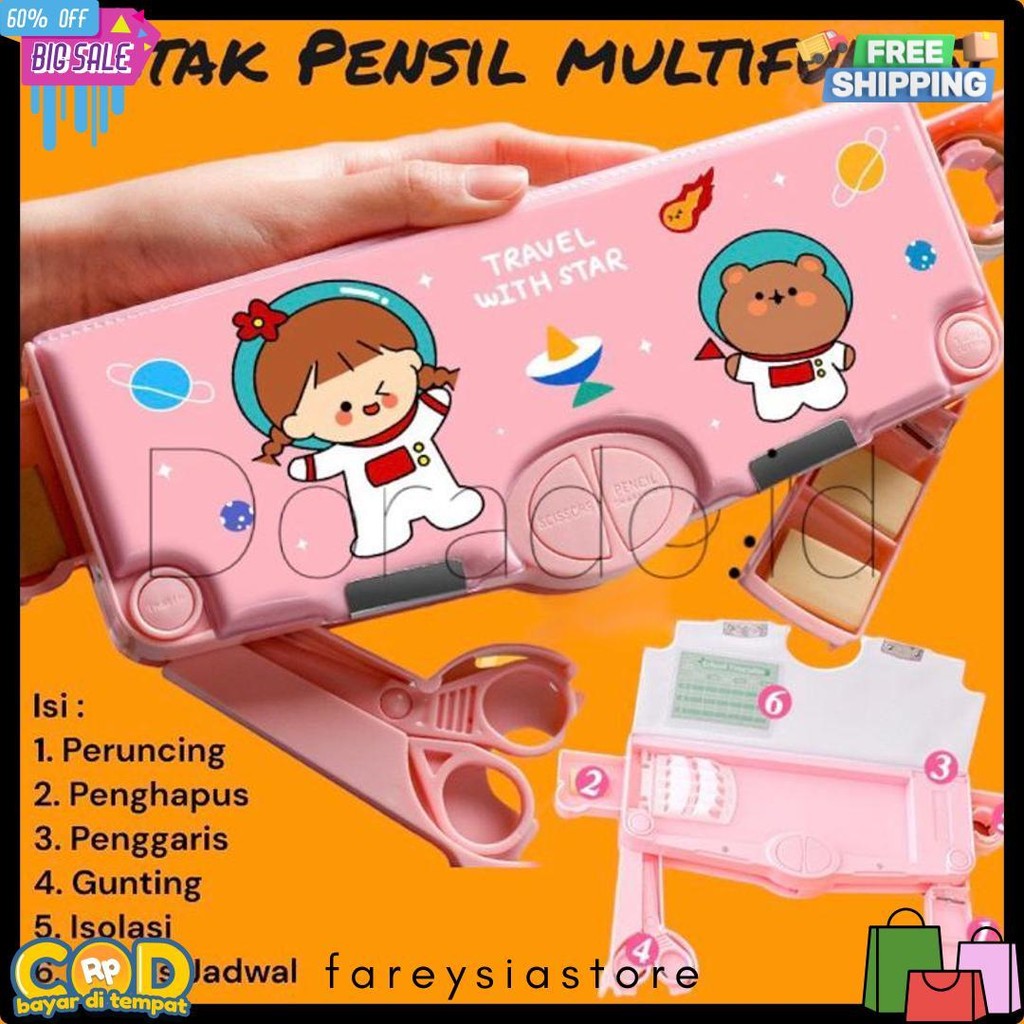 

Kotak Pensil Multifungsi Lengkap Peruncing Gunting Isolasi Penghapus Penggaris Flash Sale! Diskon Hingga 70%