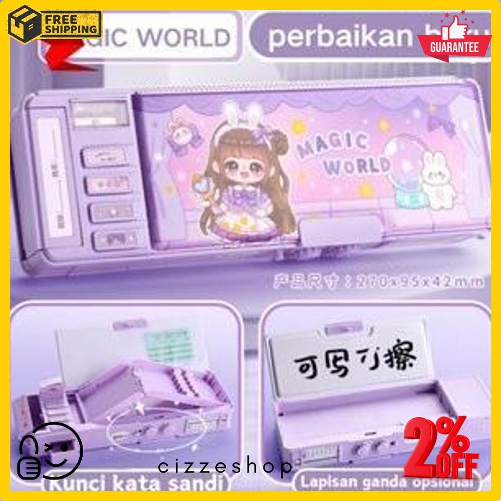 

Tempat Pensil Multifungsi Motif Unicorn / Dinosaurus / Astronot Untuk Anak Tk/Kotak Pensil Pola Kartun Lapisan Ganda Tunggal Dengan Rautan Kapasitas Diskon