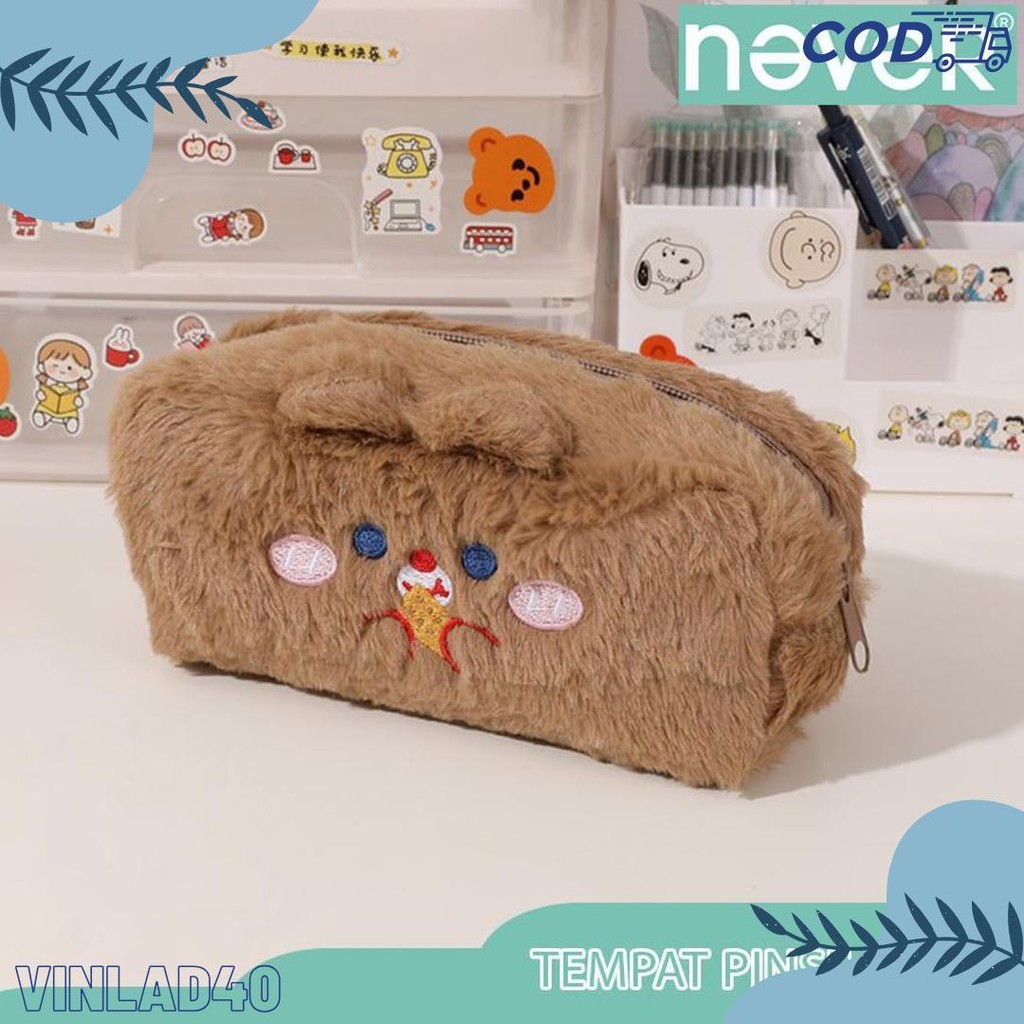 

Never Official- Tempat Pensil Bulu Soft Cute/ Tas Pensil Kosmetik/ Pouch Makeup Kecil Diskon