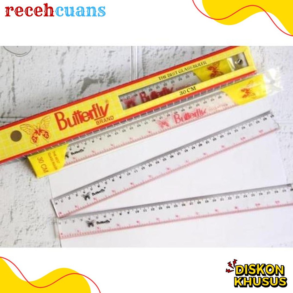 

Penggaris Butterfly 30Cm / Mistar Plastik Butterfly (12Pcs) Terlengkap Dan Termurah