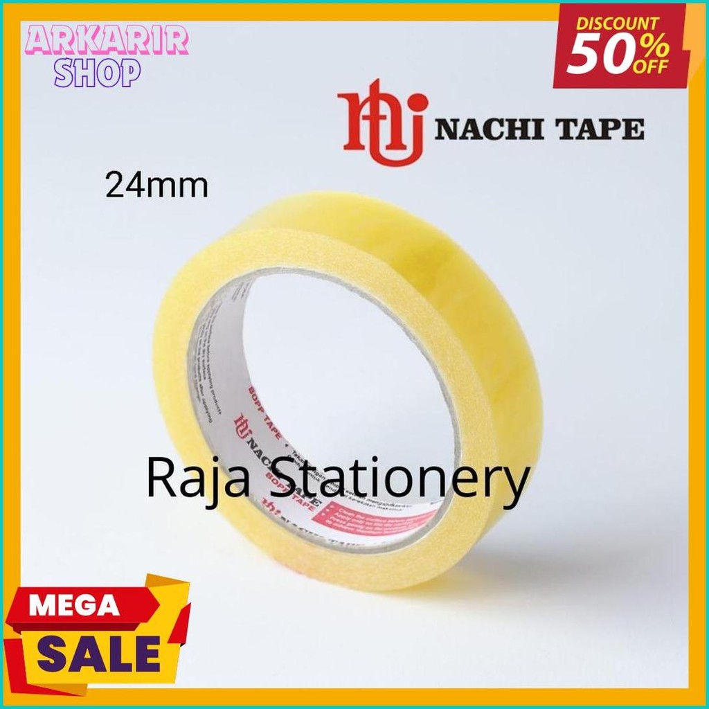 

Nachi Stationery Tape 12Mm 24Mm Selotip Solatip Lakban Solasi Isolasi Nachi [1 Box] Terlaris! Produk Ini Banyak Dicari