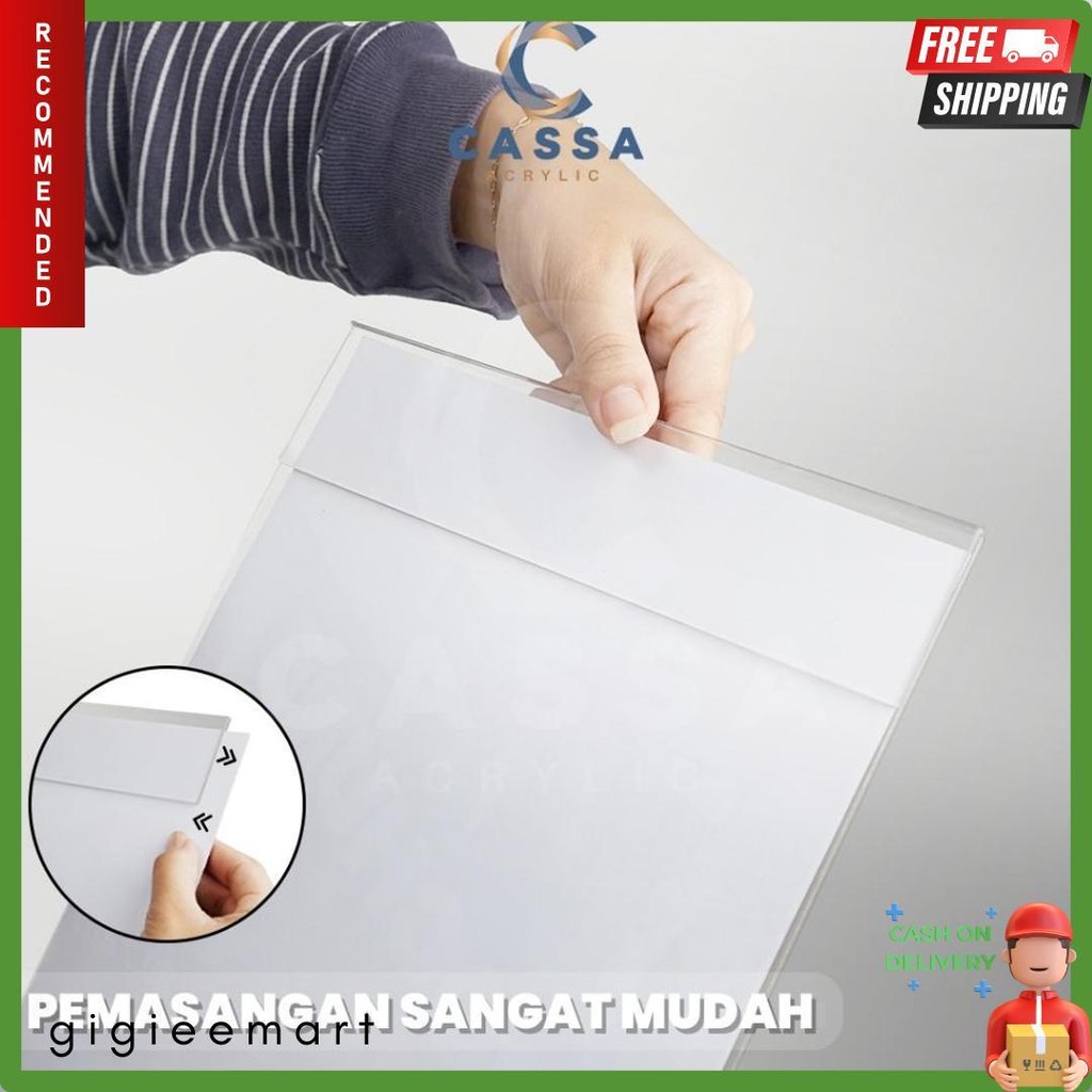 

Tempat Brosur Tempel / Sign Holder Acrylic / Akrilik Dinding A2 Terlengkap Dan Termurah