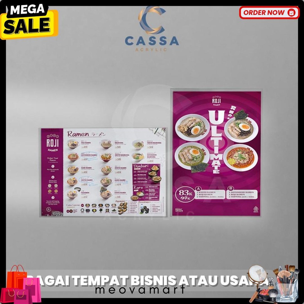 

Tempat Brosur Tempel / Sign Holder Acrylic / Akrilik Dinding A2 Diskon Setengah Harga