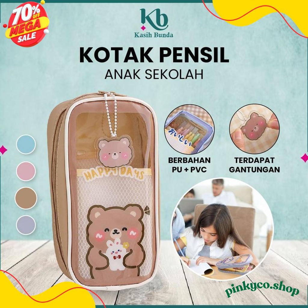 

Pencil Case Tempat Pensil Anak Transparan Motif Kartun Korean Style / Tempat Alat Tulis Perlengkapan Sekolah Multifungsi/TempatPulpen Bunda A61 Diskon Setengah Harga
