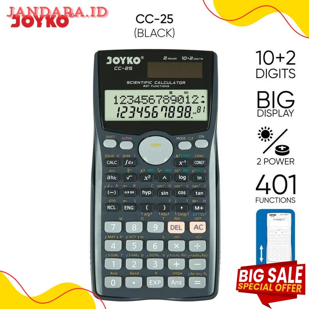 

Joyko Cc-25Co ~ Kalkulator Sekolah Scientific Calculator Color Cc25Co Kuliah Diskon Setengah Harga