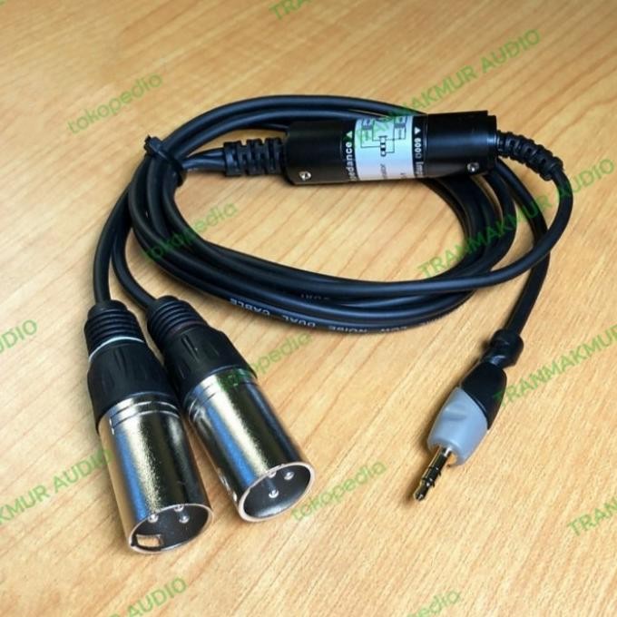 JACK 3,5MM TO XLR STEREO JACK HP LAPTOP KE AUDIO MIXER DAN SOUNDCARD 1804T