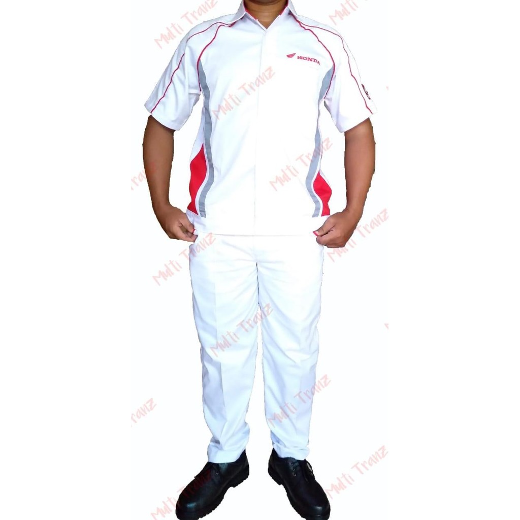 Seragam Mekanik / Baju Mekanik Honda AHASS RESMI 1 Set - Baju + Celana
