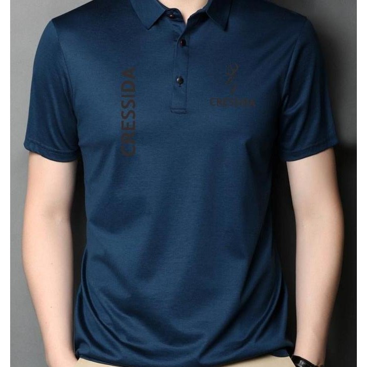 POLO kerah Cresida Tegak Text Hitam / Kaos Polo Kerah / Tshrit Kaos Kerah Dewasa Kaos Wangki Pria & 