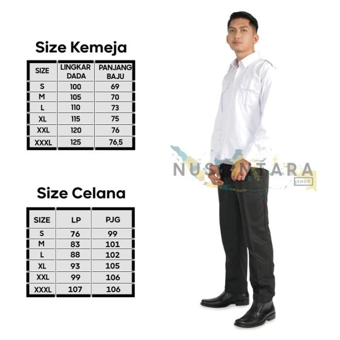 Setelan Seragam Pns Hitam Putih Lengan Panjang Seragam Pns Putih Pemda