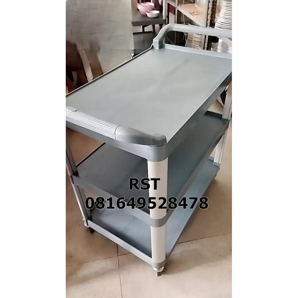 >>>>>] Troli dorong susun 3 Tingkat food service troli saji Balikpapan