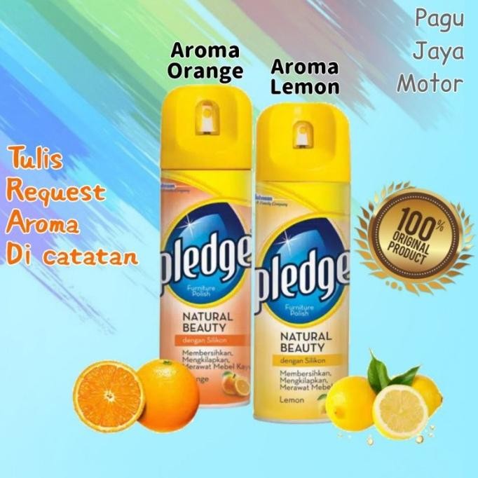 ,,,,,,,] pledge spray pengkilap body motor mobil dan mebel kayu