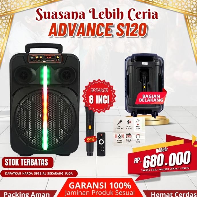 Ready stock] SPEAKER ADVANCE PORTABLE / SPEAKER KARAOKE / SPEAKER ADVANCE
