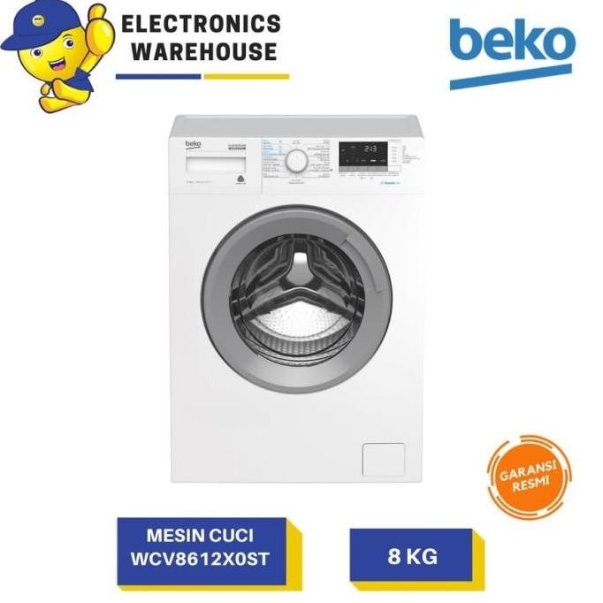 Murah Mesin Cuci Beko Front Loading 8 Kg WCV8612X0ST WCV 8612 X0ST Non COD