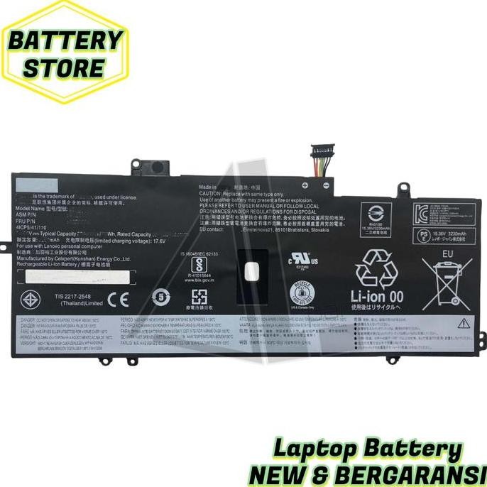 LAPTOP BATTERY FIT FOR THINKPAD X1 CARBON 7TH GEN X1 CARBON GEN7 X1C X1C-7TH BATERAI LAPTOP, NEW BER