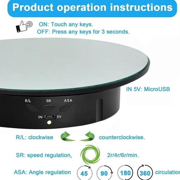 $+$+$+$+] stand rotating display alas putar fotografi produk meja putar elektrik