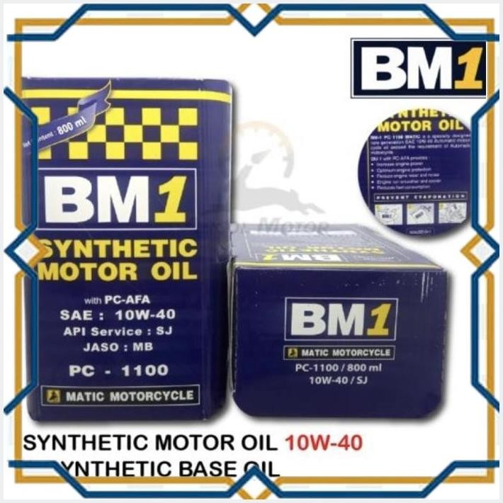 [rod] oli mesin motor matic bm 1 one 800 ml pc 1100 sae 10w 40 original