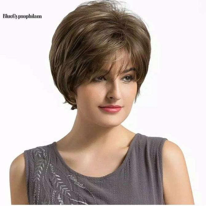 TERMURAH - Wig Pendek Wig Mommy Wig Wanita Pendek Rambut Palsu Wanita Perempuan