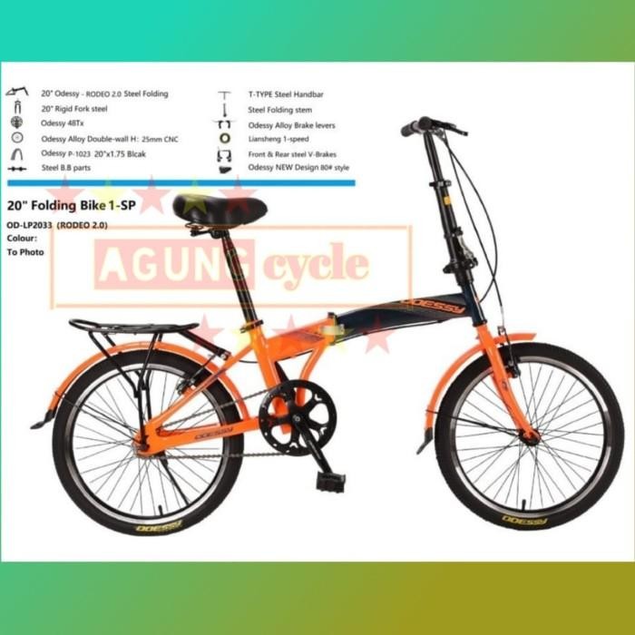 Grab Sepeda Lipat Odessy Rodeo 20 Bagasi Boncengan Folding Bike Gojek Original Dan Terpercaya