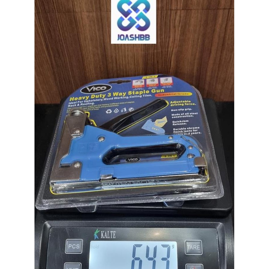 

Promo Staple Gun 3 in 1 Way Heavy Duty Staples Tembak hekter jok / Stapler Gun / Staples Gun COD