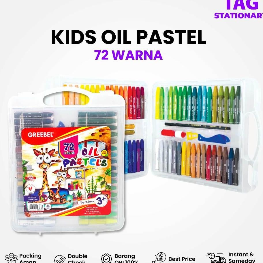 

Greebel Crayon Krayon 72 Warna Kids Oil Pastel / Crayon 72 Warna (Kop72) Crayon Set Greebel Mewarnai