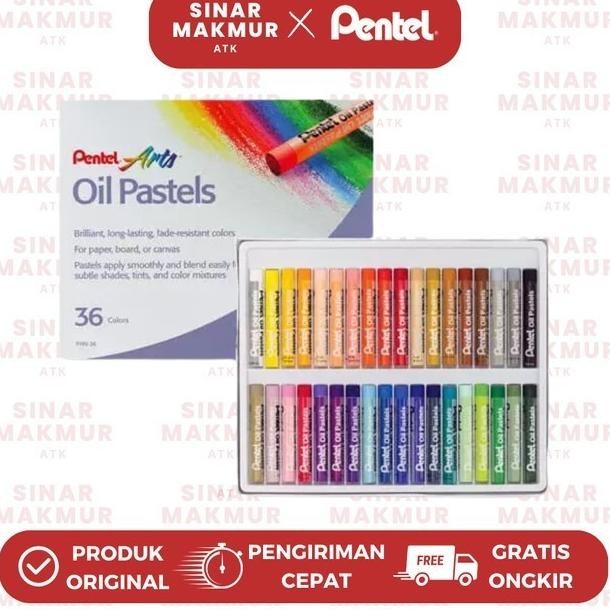 

Oil Pastel/Crayon Reguler Stick 36 Warna Pentel (Set)