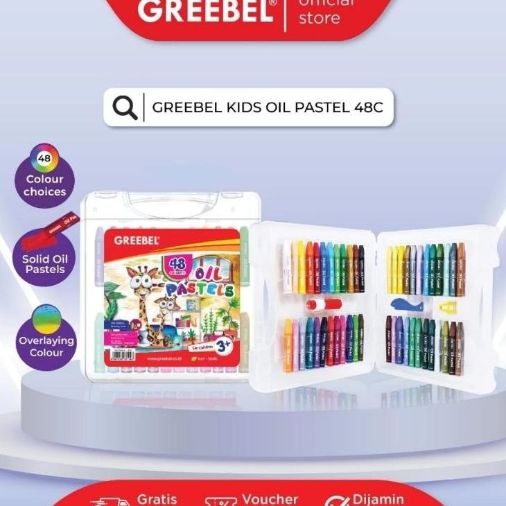 

Greebel Crayon 48 Warna / Oil Pastel Greebel 48 Warna