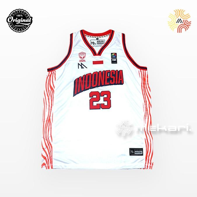 Jersey Basket Msi - Timnas Basket Indonesia U18 2024 - Putih Co