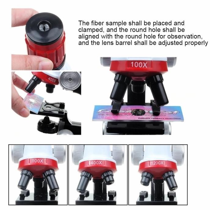 

{{{{}}] mikroskop analog edukasi anak zoom 1200X-kaca pembesar loupe