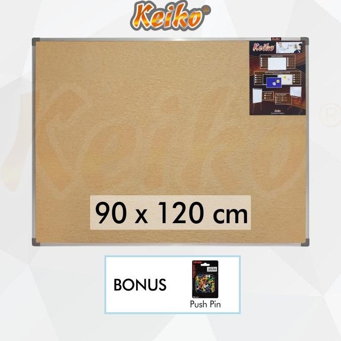 

TERBARU - Softboard Cork Pin Board / Papan Mading Gantung Keiko 90 x 120 cm