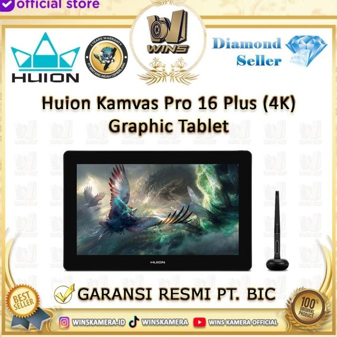 Huion Kamvas Pro 16 Plus (4K) Graphic Tablet - Resmi New Stok