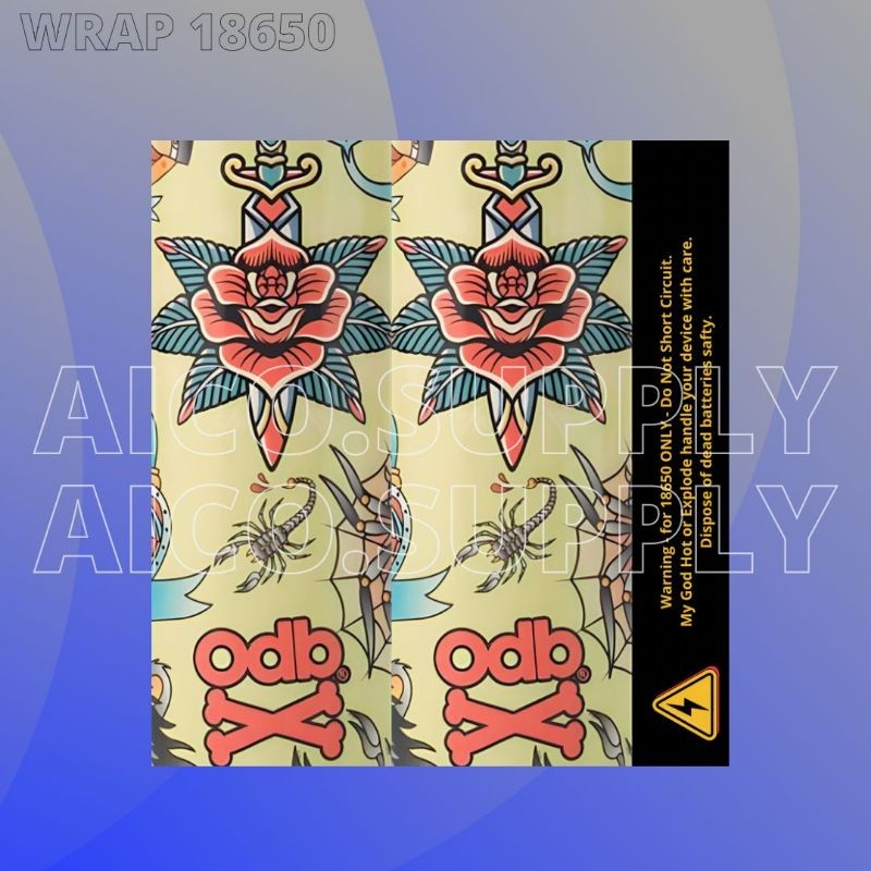 

*PromoGet2* Stiker Wrap Baterai 18650 Odb Untuk Melindungi Dan Mempercantik 17 Stiker Garskin HP/Case Custom COD