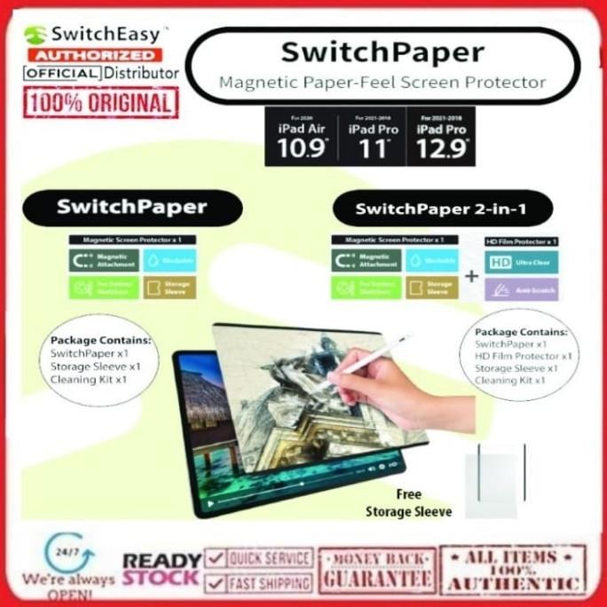 IPAD PRO 12.9 M1 2021 2018 SWITCHEASY PAPERLIKEE SWITCHPAPER MAGNETIC 1804T
